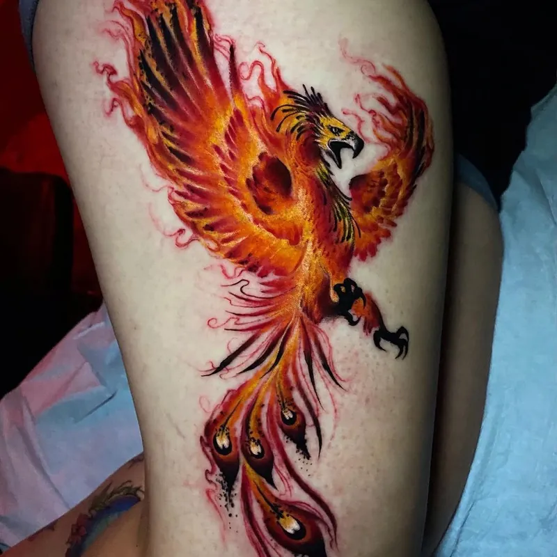 Phoenix tattoo by Elvis Tattoos, Nashville