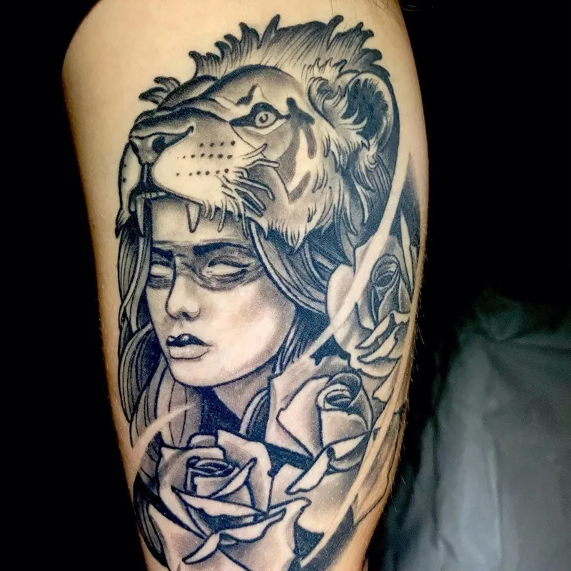She-wolf tattoo by Elvis Tattoos, Nashville