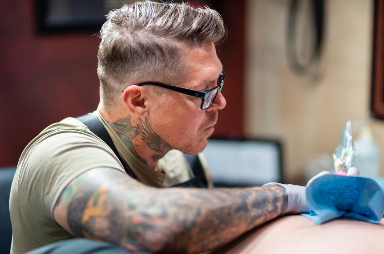 Jason ‘Elvis’ Martin, tattoo artist at Elvis Tattoos in Hendersonville, TN