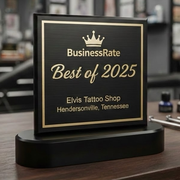 Best tattoo shop in Hendersonville 2025 award from BusinessRate